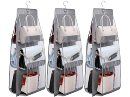 Organizador Pendente Para Malas Dobrável, 6 Compartimentos, Para Quarto/armário De Roupa. Igvtrade (3 Unid.)