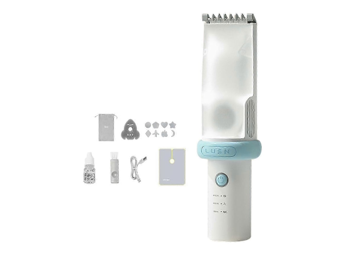 Cortador De Cabelo Para Bebê Com Sucção E Baixo Ruído (branco E Verde)