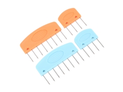 20 Pines De Bloqueio De Tricô Aço Inoxidável Conjunto De Pentes Com Estojo Plástico Branco Para Jersey E Ponto