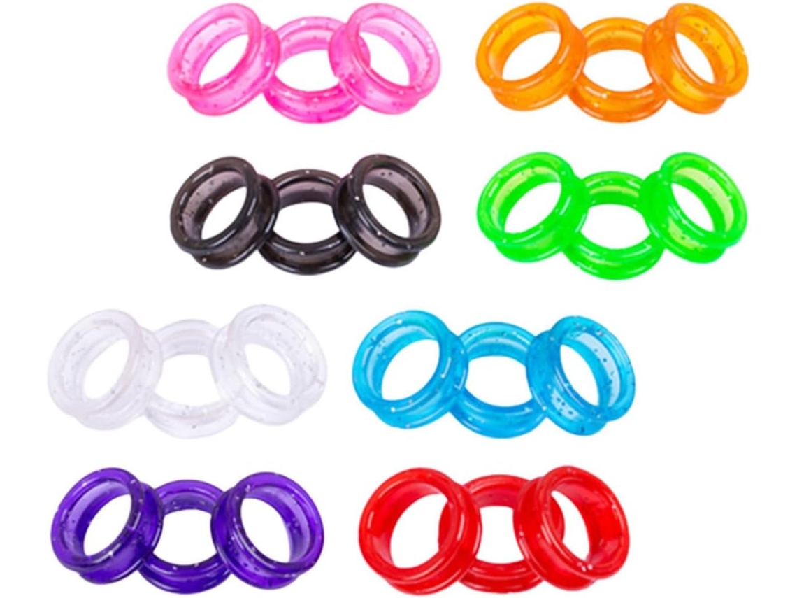 Conjunto De 24 Anéis Silicone Tesoura, Protetores Flexíveis