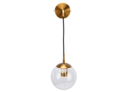 Luminária de Parede Moderna Retrô, Minimalista, com Esfera de Vidro, Soquete E27 CHABERLU