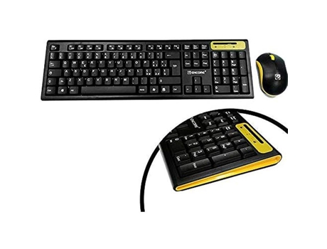 Teclado e Mouse Sem Fio ENCORE Ita-Layout Usb Multimídia Óptico