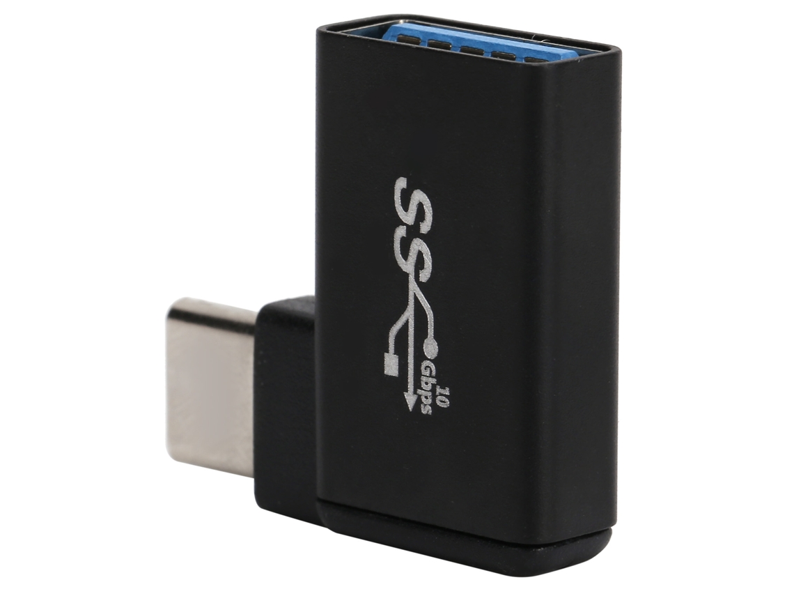 Adaptador Otg de 90 graus Usb 3.0 fêmea a Usb C macho com carga rápida e transferência de dados | S/MARCA