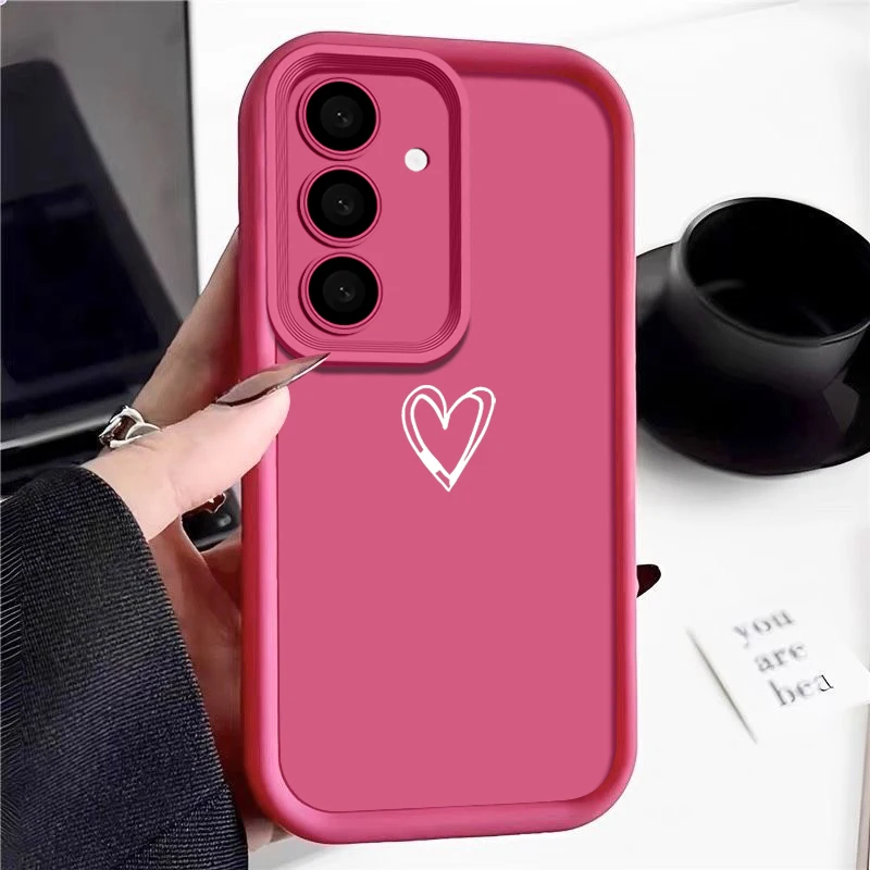 Capa De Celular Em Tpu Em Formato De Coração (rosa-avermelhado) Para Samsung Galaxy S22 Ultra
