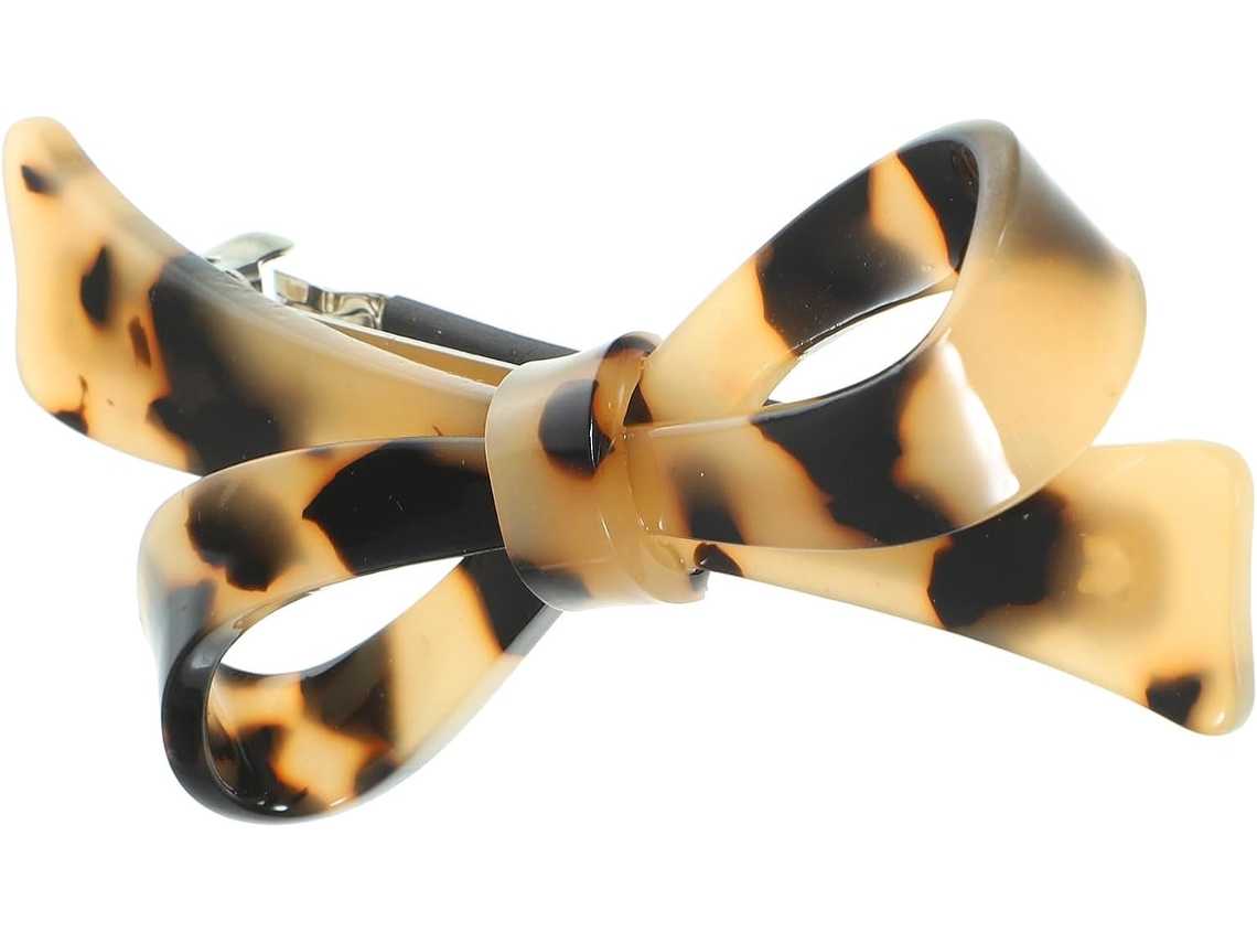 Presilha De Cabelo Minimalista Em Acetato E Metal Com Nó, Ideal Para Mulheres.