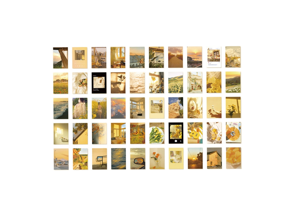 50 Hojas Libro De Pegatinas Paisaje Atardecer Diy Para Scrapbooking Y Álbumes De Fotos