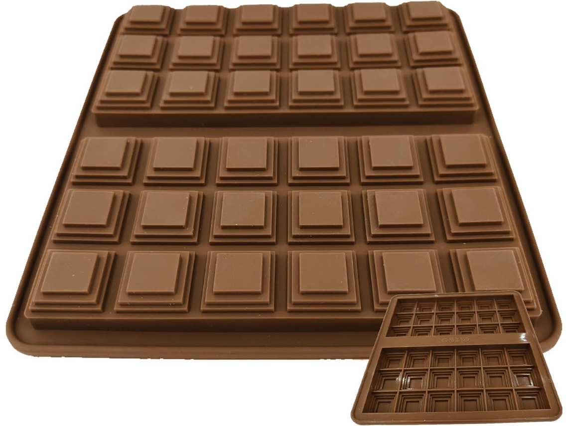 Formas Barras De Chocolate De Fácil Remoção, Antiaderentes E Reutilizáveis.