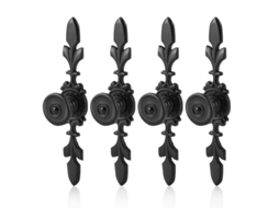 2026 mango 4 Peças Manoplas de Porta Vintage Preto Alumínio Manopla de Armário para Furo Único