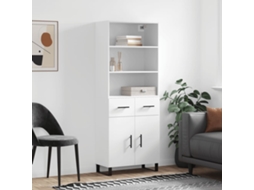 Vidaxl Armário Alto 69,5x34x180 Cm Derivados De Madeira Branco