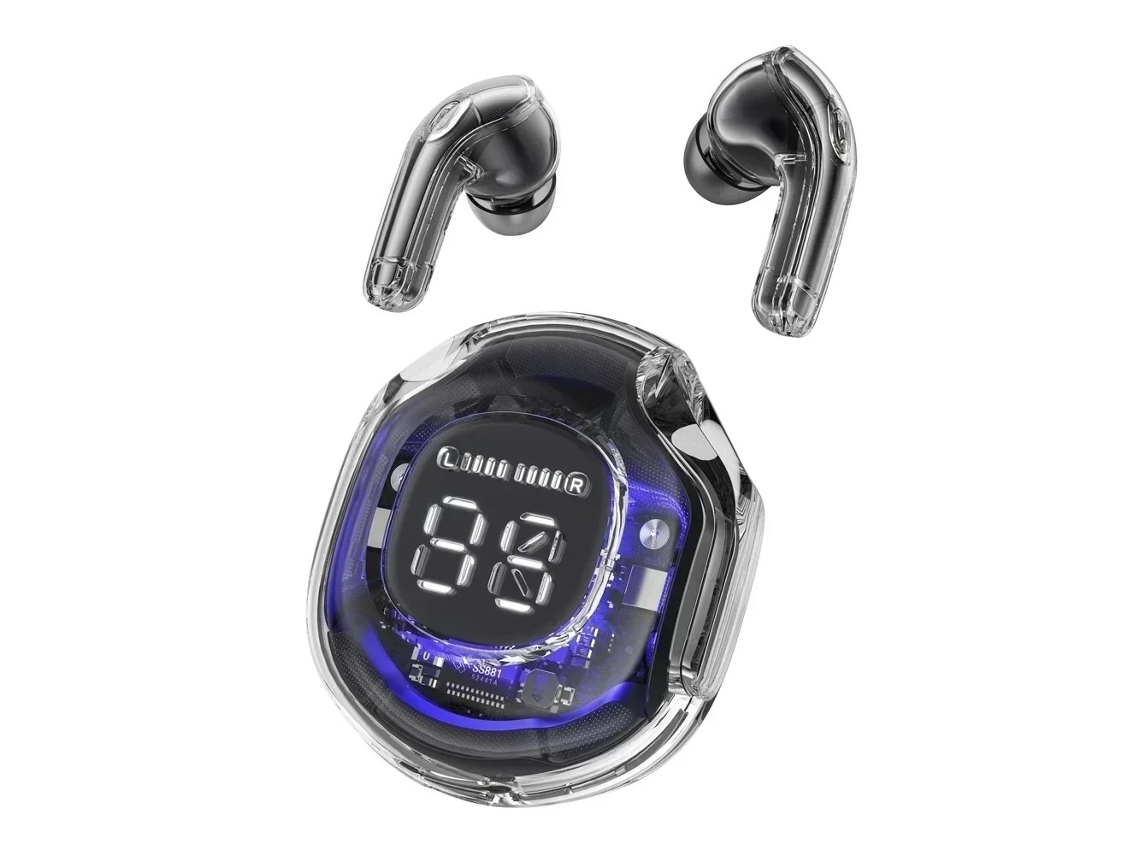 Fones de Ouvido Sem Fio Tws Bluetooth 5.3, Cancelamento de Ruído, Controles de Toque MDUG (preto)