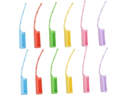 Conjunto De 12 Estojos Protetores De Silicone Para Garrafas, Capas Práticas Para Guardar Garrafas
