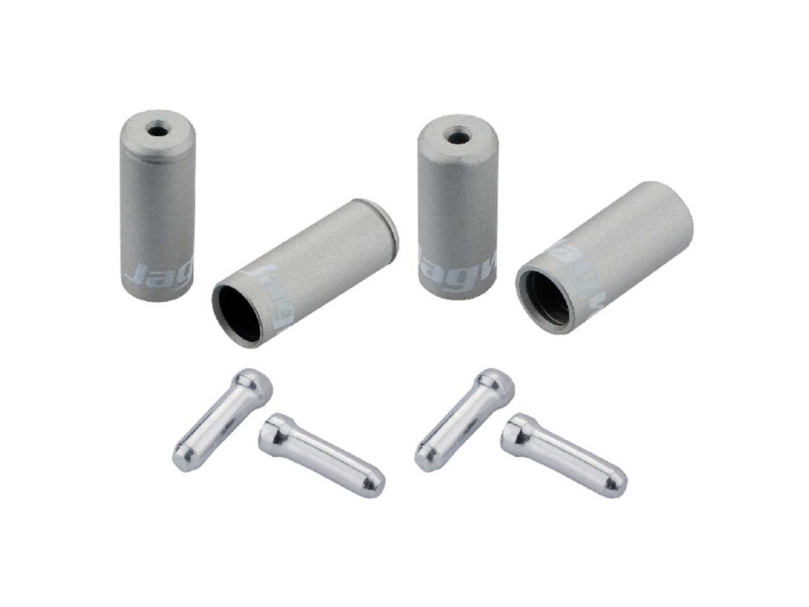 Kit de Terminal de Cabo de Câmbio e Freio Pro Universal 20 Unidades Prateado 5 Mmjagwire