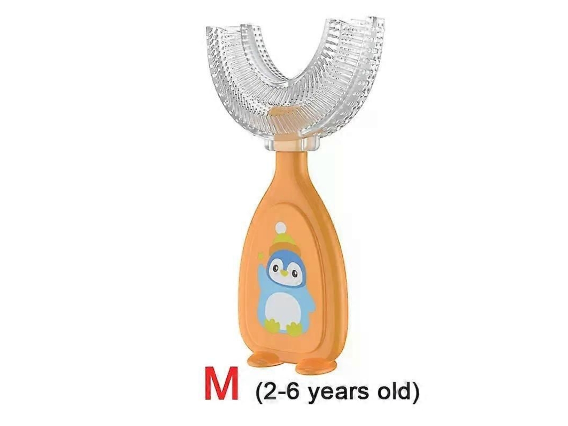 Escova de Dentes Infantil em Formato U com Rotação 360 ​​graus, Mordedor para Bebês e Crianças Pequenas, D Silicone Higiene Bucal. GOKOCO