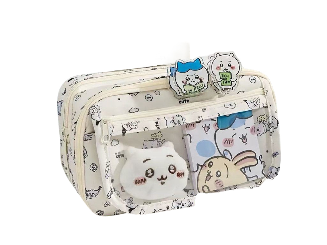 Laxiscreed Estojo De Bolso Kawaii Com Design De Urso E Alta Capacidade
