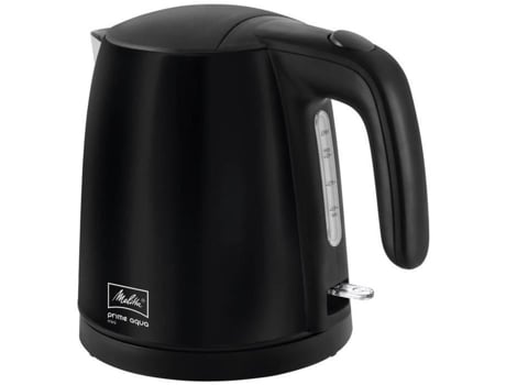MELITTA Prime Aqua Mini Chaleira Sem Fio Proteção Contra Superaquecimento Preto