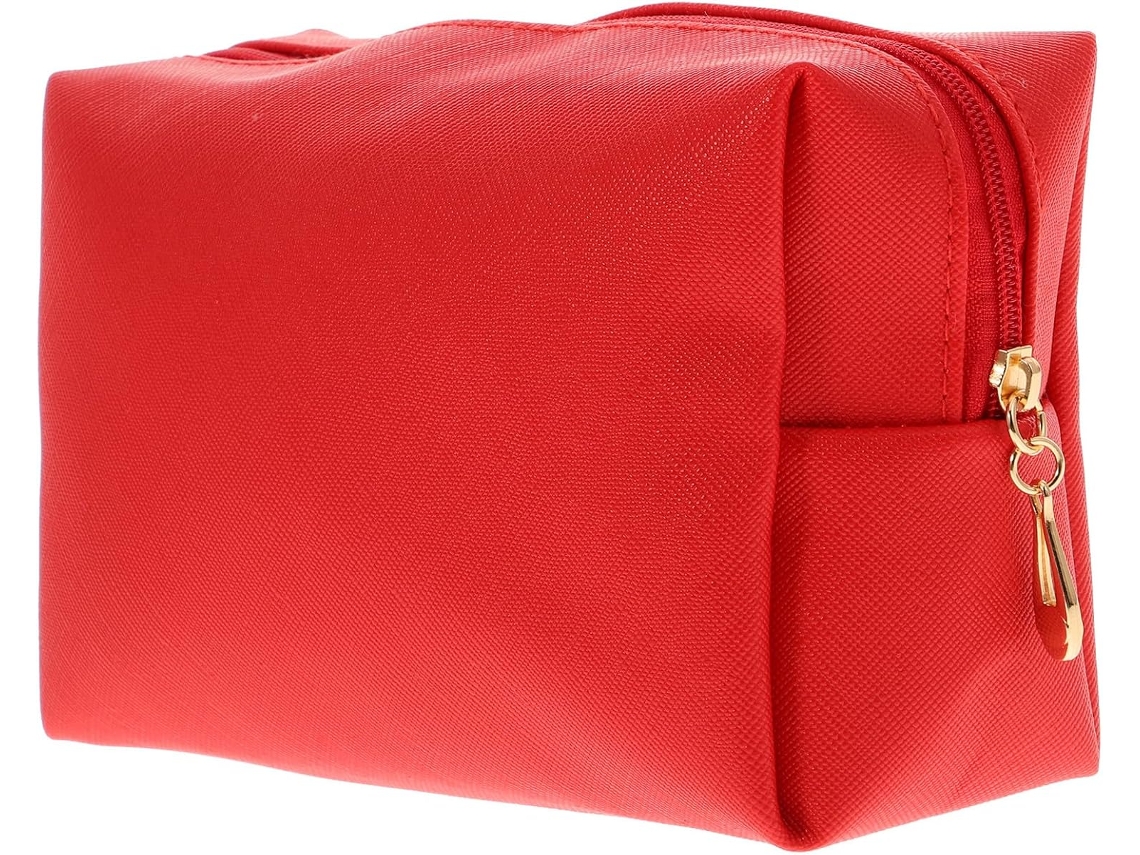 Nécessaire De Maquiagem Compacta Vermelha Com Vários Compartimentos Para Produtos.