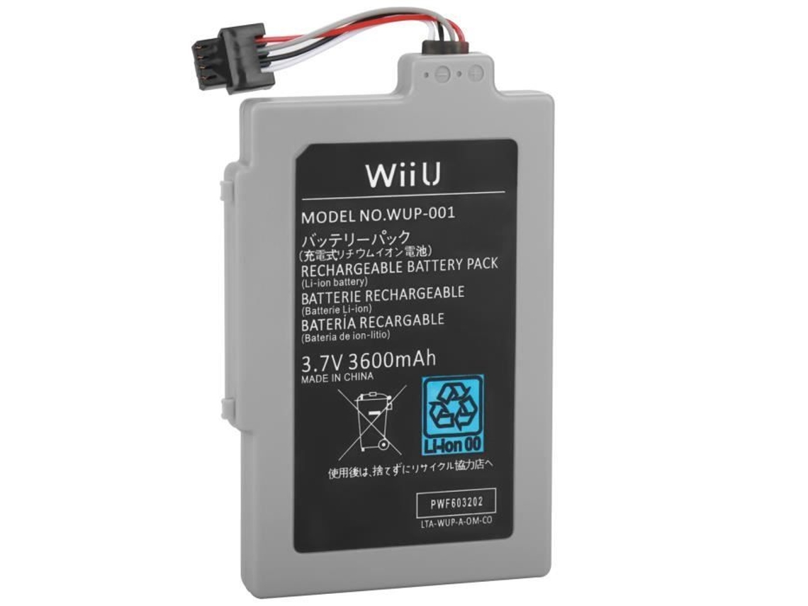 Arr 002 Bateria recarregável 3.7V 3600mAh para Nintendo Wii U Gamepad Bateria de substituição C905f9d