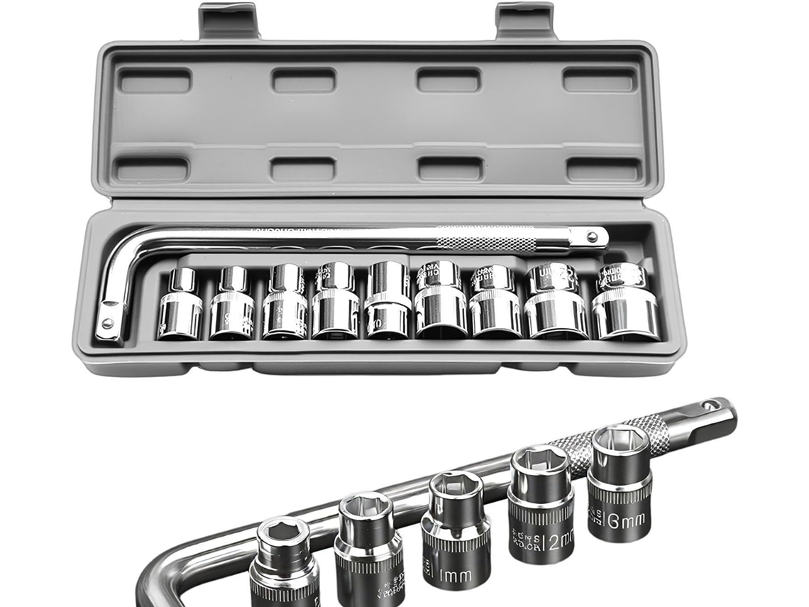 Jogo De Chaves 1/2" 10 Peças Ferramenta Ergonômica Reparo Em Formato L