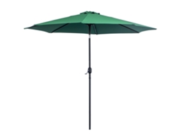 Guarda-sol de jardim, reto, inclinável, 3m, metal, polietileno, verde ORBITRA COMMERCE