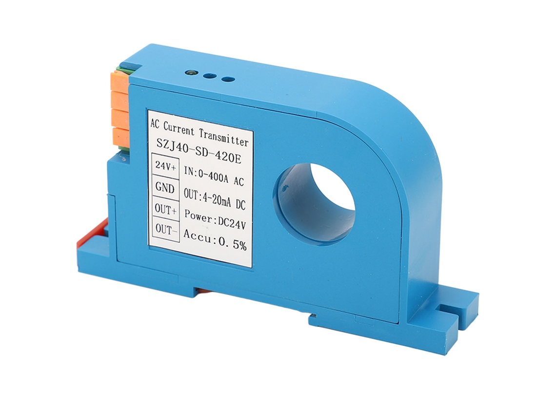 Transmissor de corrente CA com saída de 4-20 mA, sensor transdutor de corrente CA monofásico para controle PLC