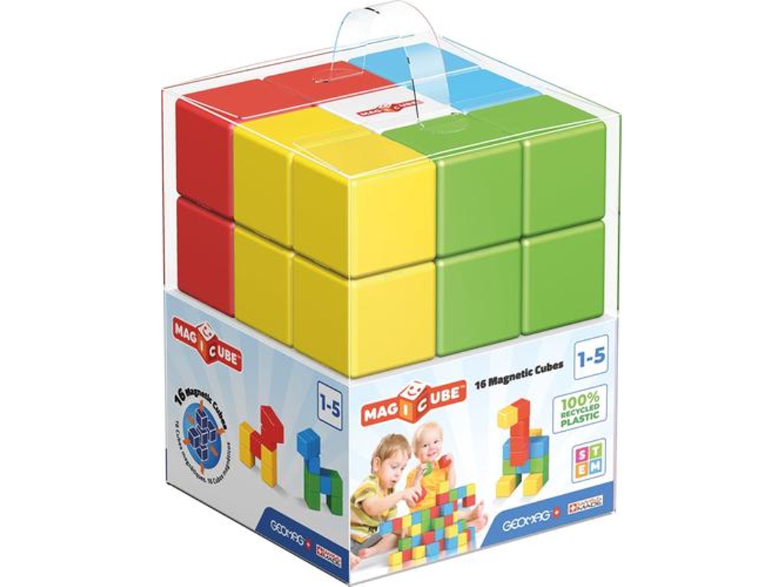 Geomag Magicube Green Line Brinquedo de Íman de Neodímio 16 Unidades Multi Cor