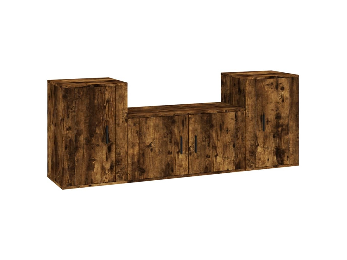 Tv Cabinet Set, Tv Cabinet Sets Vidaxl Marrom Madeira Processada (n/a)