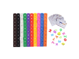 Primerox cubos Conectáveis Matemáticos para Crianças Blocos Educativos Jogo 3 Anos + Plástico