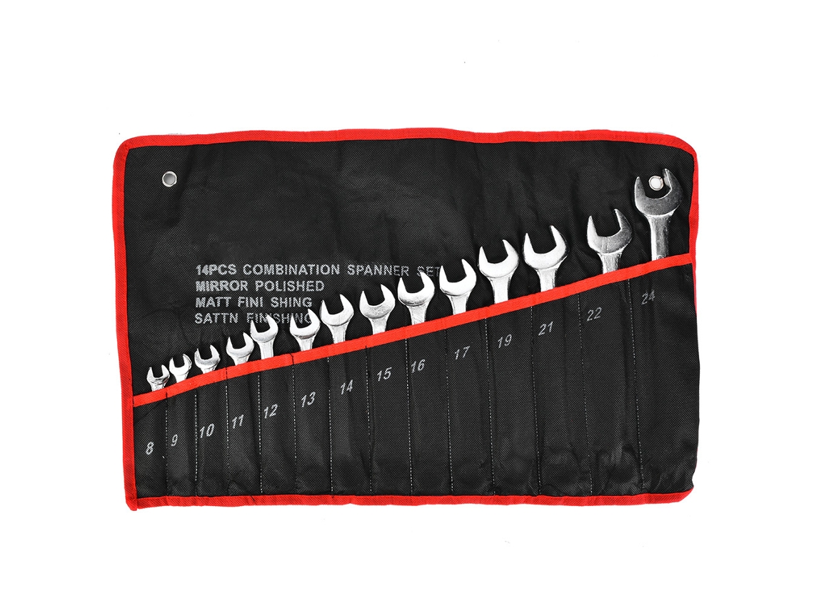 Kit com 14 Chaves de Combinação, 8-24mm