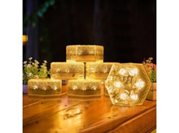 Luzes Solares Para Exterior, Decoração De Jardim, Pacote Com 6 Produtos De Iluminação Para Exterior Aquaforge