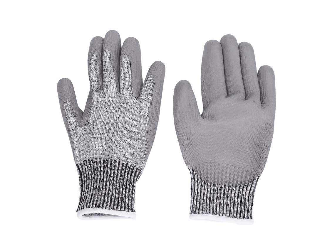 Luvas De Trabalho Resistentes Ao Corte Nível F Revestidas Com Pu Respiráveis Com Tração De Trabalho Para Manutenção, Horticultura Tamanho L