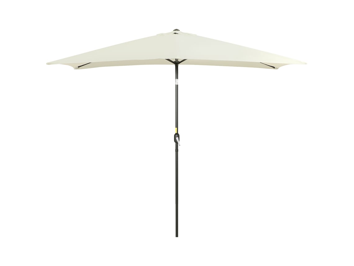Guarda sol Retangular de 2x3 M, em Alumínio, Metal e Poliéster, com Ângulo Ajustável, nas Cores Creme, Branco e Preto. ORBITRA COMMERCE