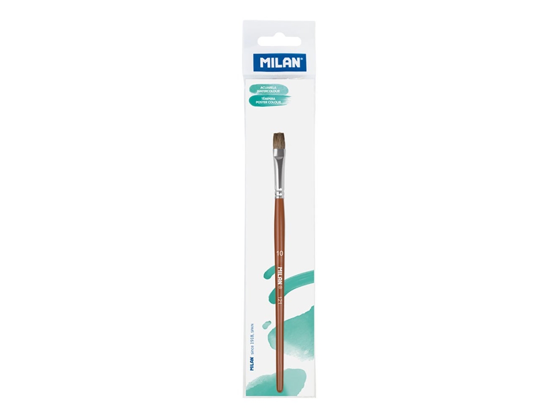 Pincel Escolar Plano Polybagr S Serie 121 Não. 10 Castanhomilan