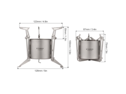Estanque de Álcool de Titânio Tomshoo para Camping