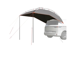 Vidaxl Tenda De Carro Impermeável Cinzento E Laranja