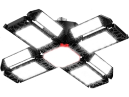 Rebe lâmpada Led Taller 200w 6500k com 12 Painéis Ajustáveis Teto Deformável Luz Baya E26/e27 para Oficina Garagem Armazém