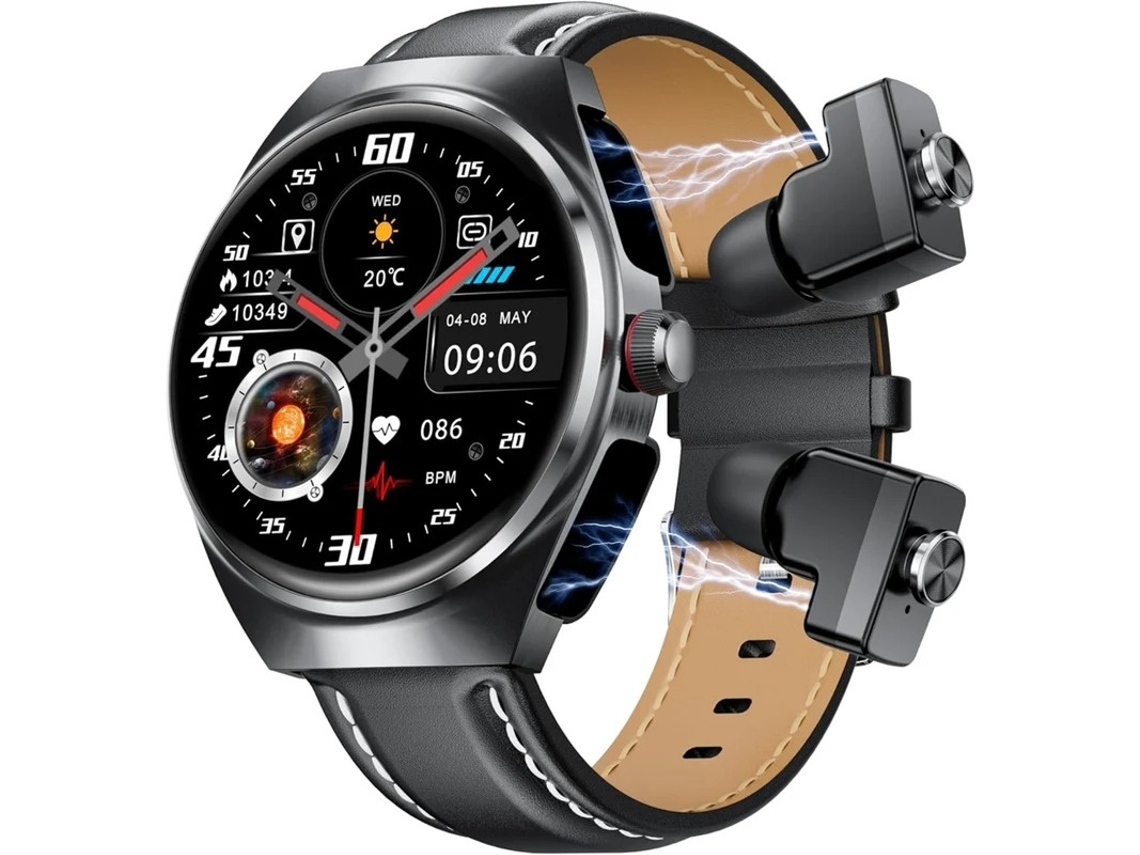Smartwatch Com Fones De Ouvido Para iPhone Android Grande Tecido Hd Redondo 1.53 Face/Attend Calls Fitness Tracker Bestvite