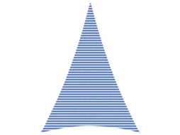 Vidaxl Vela De Sombra 5 X 7 X 7 M Hdpe Triangular Azul E Branco