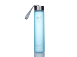 Garrafa de Água Esportiva Portátil de 280 Ml, Resistente a Altas Temperaturas, Transparente Fosca e À Prova de Vazamentos. MDUG (azul)