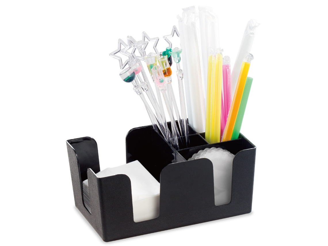 Organizador De Bar (6 Compartimentos) – Acessórios Para Bar – Organizador De Bar Recarregável (preto)