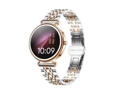 Smartwatch Feminino 1,25 Polegadas À Prova Dágua Monitoramento de Frequência Cardíaca e Sono Design em Ouro Rosa Funcio Bestvite
