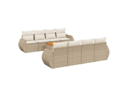Garden Sofa Set, Garden Sofa Sets Vidaxl Bege Rattan / Vime (n/a)