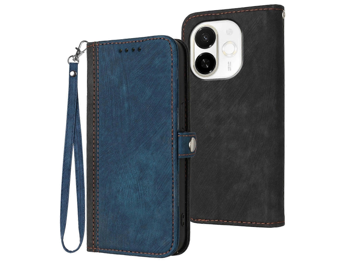 Capa De Couro Com Alça De Mão Dupla E Fivela Lateral Para Tecno Spark 30c 5g / Pop 9 5g