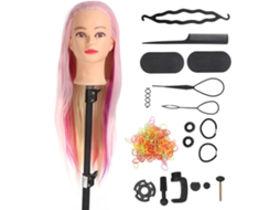 2026 cabeza de Maniquí Femenina de 4 Cores para Treinamento de Penteado com Acessórios Incluídos