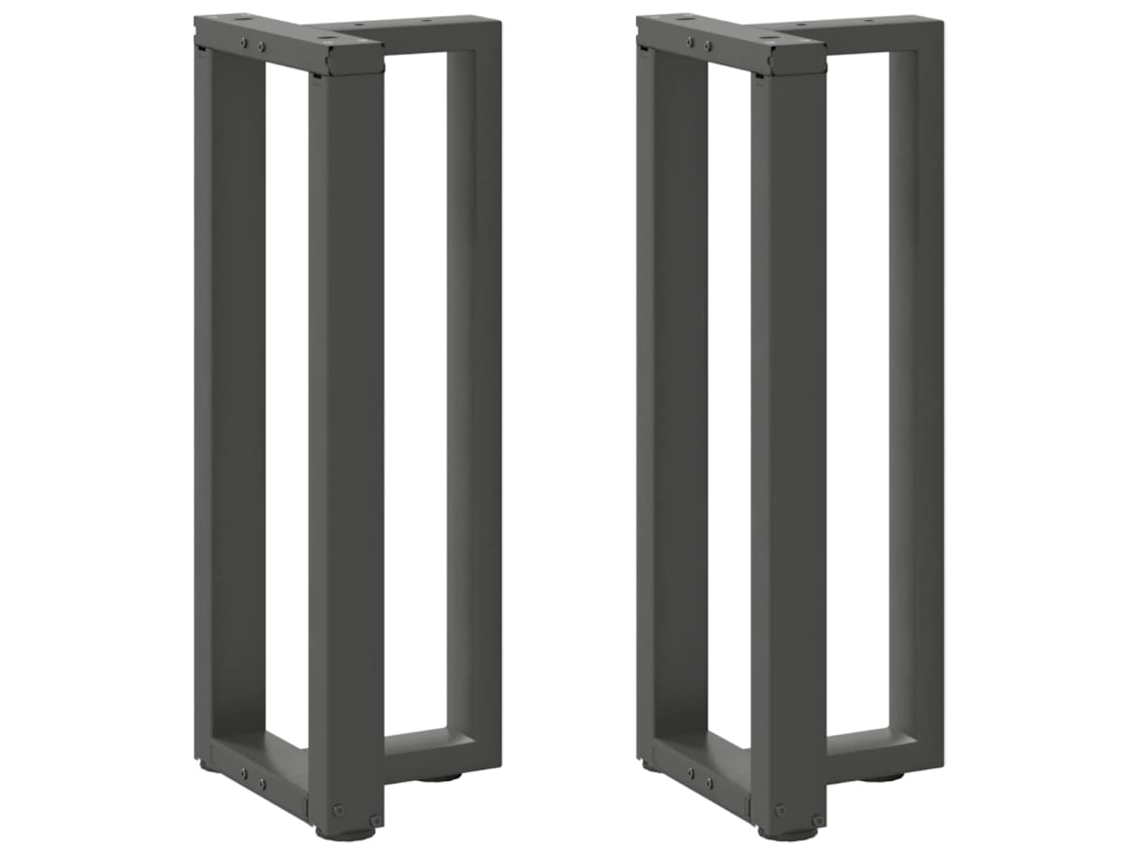 Vidaxl Pés De Mesa De Console Em Forma De T, 2 Peças, Antracite, 25x28x(72-73) Cm, Aço