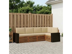 Vidaxl Conjunto De Sofás Para Exterior 5 Unid. Natural E Bege