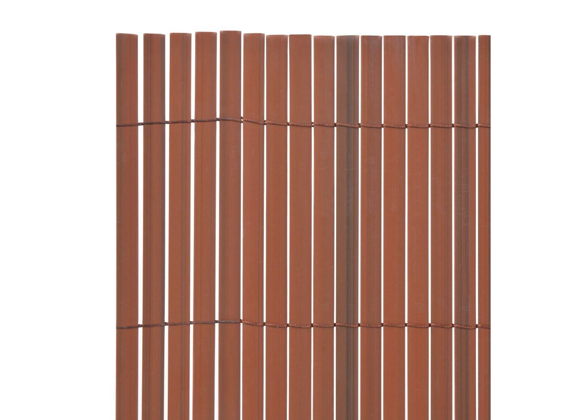 Vidaxl Cerca de Jardim Dupla Face Pvc 150X300 Cm Castanho