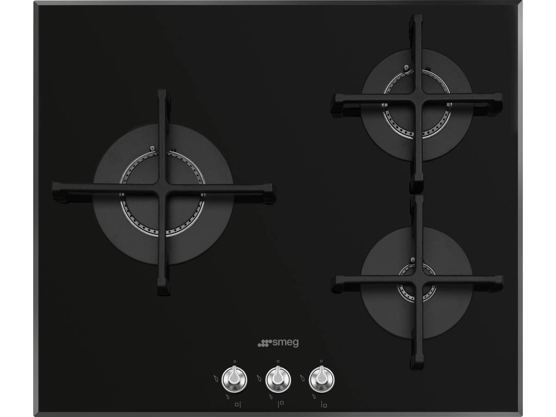 Placa de Gás SMEG PV163N2 (Gás Natural - 60 cm - Preto)
