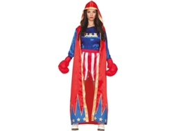 Fato de Mulher GUIRCA boxeador azul e vermelho (Tam: L)