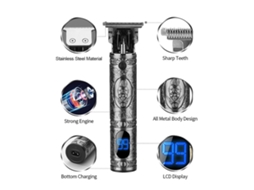 2026 cortadora de Cabelo Elétrica Bestauty com Display Lcd Recarregável Usb para Corte de Cabelo em Casa Máquina Diy