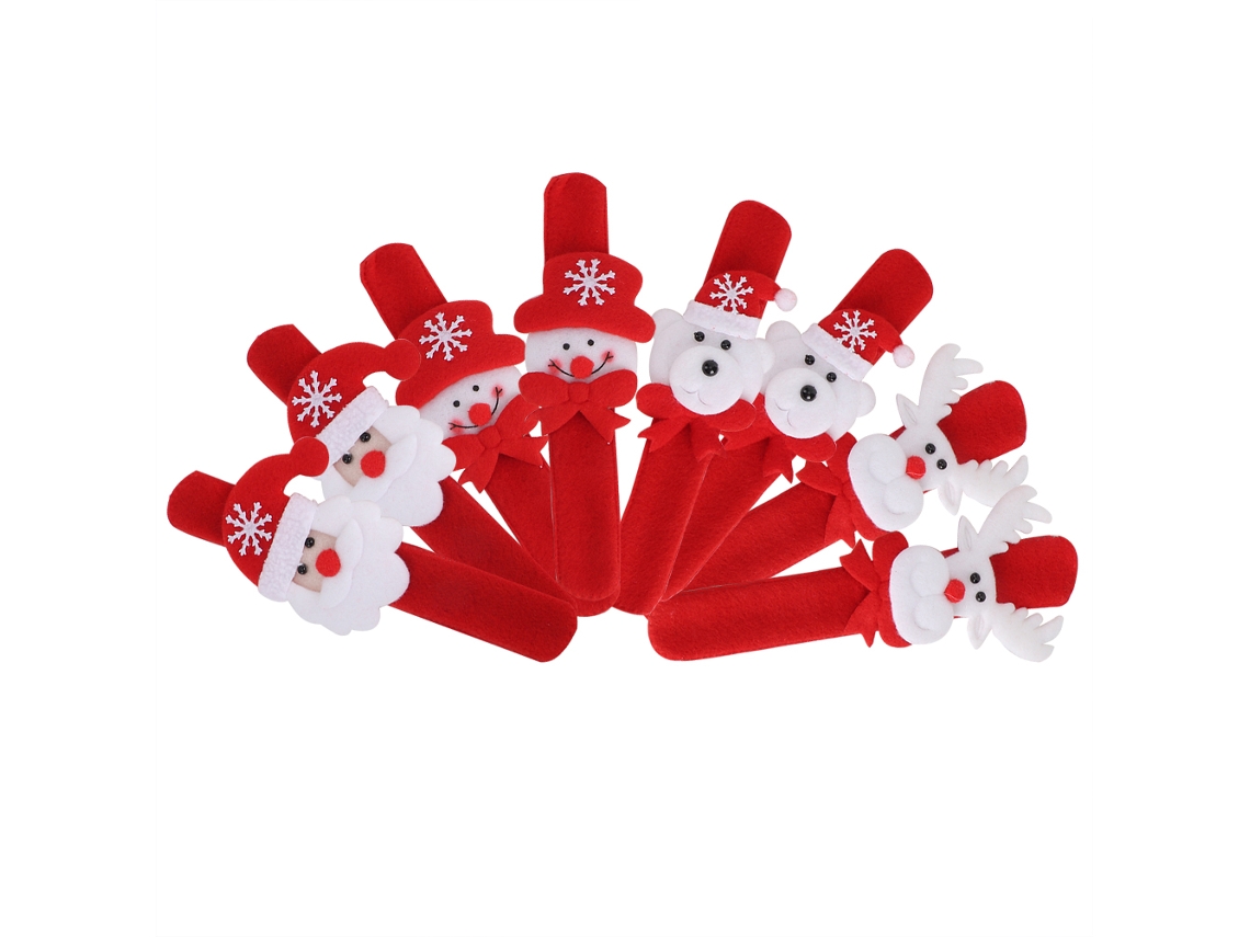 Conjunto De 8 Enfeites Decorativos, Formato De Desenho Animado, Tema De Natal, Para Casa, Mesa, Festas E Composição De Ambientes Sazonais